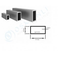 Alüminyum Kutu Profil 31mm x  71mm Et Kalınlık 0.8mm
